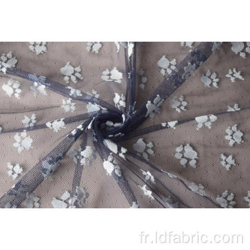 Tissu de dentelle en nylon polyester motif patte